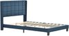 Novelux Polsterbett 140x200 cm mit Lattenrost & Federkernmatratze – Grau Leinen, mittelfest, OEKO-TEX® Standard 100, hoher gepolsterter Kopfteil Bild 4
