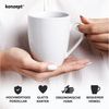 KONZEPT Becher Kaffeebecher aus Porzellan 300 ml 6-tlg. Set Teetassen in Weiß, Tassen Zum Bemalen. Henkelbecher in gefällig bauchiger Form Bild 4
