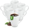 KONZEPT Becher Kaffeebecher aus Porzellan 300 ml 6-tlg. Set Teetassen in Weiß, Tassen Zum Bemalen. Henkelbecher in gefällig bauchiger Form Bild 2