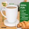 KONZEPT Becher Kaffeebecher aus Porzellan 300 ml 6-tlg. Set Teetassen in Weiß, Tassen Zum Bemalen. Henkelbecher in gefällig bauchiger Form Bild 3