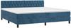 vidaXL Boxspringbett mit Matratze Dunkelblau 200x200 cm Samt 3141507 Bild 3