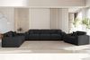 Sofa Designersofa CELES PREMIUM 2-Sitzer in Stoff Sven Schwarz Bild 2
