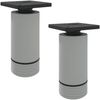 vidaXL Möbelbeine Verstellbar 2 pcs Weiß 64 x 64 x 100 mm PP 864786 Bild 2