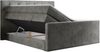 Boxspringbett KING VELEN, Doppelbett mit Multipocket-Matratze, Polsterbett mit Kopfstütze - 160x200 - Dunkelgrau Velours - H4 Bild 4