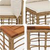 vidaXL Outdoor-Sofagarnitur 9 pcs Natürlich und Cremweiß Polyester 3437440 Bild 5