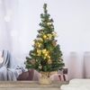 Bambelaa! Weihnachtsbaum Künstlich Mit Beleuchtung Geschmückt Tannenbaum Dekoriert Christbaum Beleuchtet LED 75cm Gold Bild 2