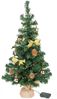 Bambelaa! Weihnachtsbaum Künstlich Mit Beleuchtung Geschmückt Tannenbaum Dekoriert Christbaum Beleuchtet LED 75cm Gold Bild 3