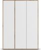 rauch Kleiderschrank Nabila, Drehtürenschrank, Garderobenschrank, 3-türig, mit 1 Kleiderstange und 3 Einlegeböden, Farbe Weiß/Eiche Artisan, Holz, mit Push-to-Open Funktion, 140x194x53cm Bild 2