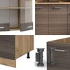 Küchenzeile R-Line Edelgrau/Goldkraft Eiche 140 cm , AP Eiche Vicco Bild 5