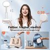 Vivitar LED Schreibtischlampe 3600-mAh Wiederaufladbare, 3600-mAh Tischlampe, klappbar, 300 Lumen, 4000 K natürliches Licht, Tageslichtweiß, 10 Helligkeitsstufen, Touch-Dimmer, Speicherfunktion, augenschonendem Bild 2