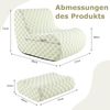 Sitzsack mit Hocker Sitzsack mit Hoch Elastischem Schwamm Bodenstuhl Boden Sessel Grün Bild 2