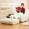 Sitzsack mit Hocker Sitzsack mit Hoch Elastischem Schwamm Bodenstuhl Boden Sessel Grün Bild 5