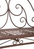 Gartenbank SABINE hochklappbarer Tisch - 147cm Breit, Stahl, Braun, 147x53x94,5cm | Terrassenbank Wetterfest Sitzbank Outdoor Bank Bild 5