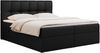 Boxspringbett mit Kopfteil und Topper, Doppelbett - RICO - 180x200cm - Schwarz Kunstleder - H3 Bild 3