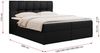 Boxspringbett mit Kopfteil und Topper, Doppelbett - RICO - 180x200cm - Schwarz Kunstleder - H3 Bild 5