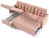 Ecksofa Sofa NURI Stoff Luis Gelb mit Schlaffunktion Ottomane Links Bild 3