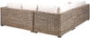 Beliani 'RINELLA' Garten Ecksofa mit Ottomane 5-Sitzer, Rattan grau Bild 5