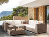 Beliani 'RINELLA' Garten Ecksofa mit Ottomane 5-Sitzer, Rattan grau Bild 3