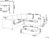 Beliani 'RINELLA' Garten Ecksofa mit Ottomane 5-Sitzer, Rattan grau Bild 2