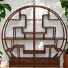 Chinesisches Rundregal Kastanie Schrank Raumteiler vintage asiatisch Kolonial-Stil Antik-Stil Wandschrank orientalisch Fernost shabby-chic Landhaus Bild 3