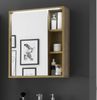 GREECE Spiegelschrank Bad mit LED-Beleuchtung in Wotan Eiche Optik - Badezimmerspiegel Schrank mit viel Stauraum - 60 x 70 x 20 cm (B/H/T) Bild 4
