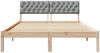 vidaXL Bettgestell Braun und hellgrau 150 x 200 cm Massivholz Kiefer 878599 Bild 5