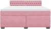 vidaXL Boxspringbett mit Matratze Rosa 180x200 cm Samt 3286389 Bild 4