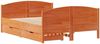 vidaXL Massivholzbett ohne Matratze Wachsbraun 140x190 cm Kiefernholz 3301796 Bild 3