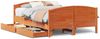 vidaXL Massivholzbett ohne Matratze Wachsbraun 140x190 cm Kiefernholz 3301796 Bild 2