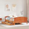 vidaXL Massivholzbett ohne Matratze Wachsbraun 140x190 cm Kiefernholz 3301796 Bild 1