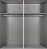 Schwebetürenschrank >ANGIE< in WEISS + GRAPHIT - 225x208x65cm (BxHxT) Bild 3