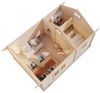 Alpholz Garten- und Freizeithaus Arizona Blockhaus aus Holz Holzhaus mit 70 mm Wandstärke inklusive Schlafboden Blockbohlenhaus Bild 3
