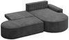 Ecksofa Schlafsofa Sofa GIRONA Stoff Poso Dunkelgrau Ottomane Rechts Bild 4