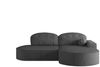 Ecksofa Schlafsofa Sofa GIRONA Stoff Poso Dunkelgrau Ottomane Rechts Bild 2