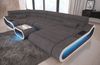 Stoff Wohnlandschaft Concept U Form - Strukturstoff - grau-weiß - Rechts Bild 2