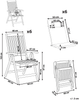 Set mit 6 Stühlen und Sitzkissen JAVA PREMIUM Akazienholz Blau Bild 2