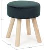 Hocker Adeline in Samt-Optik, Grün, 34 x 34 x 38 cm Bild 2