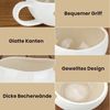HOMELUX Tasse 12 Stück Tassen Set 200ml Kaffeetassen Cappuccinotassen Teetasse Weiß, 12-tlg, Keramik, Mokkatasse für 6 Personen mit Untertassen, Spülmaschinenfest Bild 4