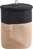 Aufbewahrungskorb 2er Set SILOPI Baumwolle Schwarz Beige Bild 4