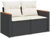 vidaXL 10-tlg. Garten-Sofagarnitur mit Kissen Schwarz Poly Rattan 3226350 Bild 5