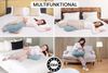 Amilian Stillkissen - Lagerungskissen - Schwangerschaftskissen mit Füllung und Bezug, Stillmond - Stillhörnchen - pregnancy pillow, für Mütter und Babys Bild 2
