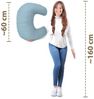 Amilian Stillkissen - Lagerungskissen - Schwangerschaftskissen mit Füllung und Bezug, Stillmond - Stillhörnchen - pregnancy pillow, für Mütter und Babys Bild 3
