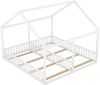 90 x 200 Einzelbetten, flache Betten, Hausmodelle, 2-in-1-Betten, Weiß Bild 4