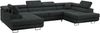 Ecksofa, Wohnzimmer U Couch, Polstersofa mit Bettkasten - GUSTAW-U - Dunkelgrau Stoff Bild 4
