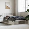 vidaXL Bettgestell mit Kopfteil Metall Weiß 100x190 cm 352523 Bild 4