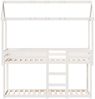 vidaXL Etagenbett mit Dach Weiß 90x190 cm Massivholz Kiefer 3282128 Bild 4