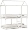 vidaXL Etagenbett mit Dach Weiß 90x190 cm Massivholz Kiefer 3282128 Bild 2