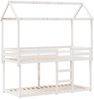 vidaXL Etagenbett mit Dach Weiß 90x190 cm Massivholz Kiefer 3282128 Bild 3