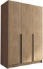 Drehtürenschrank Cikzori I, Kleiderschrank mit 3 Türen (Farbe: Eiche Cremona / Eiche Cremona + Schwarz) Bild 3