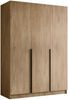 Drehtürenschrank Cikzori I, Kleiderschrank mit 3 Türen (Farbe: Eiche Cremona / Eiche Cremona + Schwarz) Bild 1